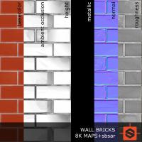 PBR wall bricks texture DOWNLOAD